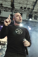 John Bush on stage with Anthrax