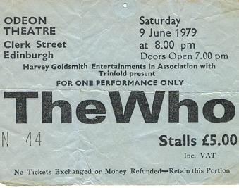 The Who - 79 ticket stub